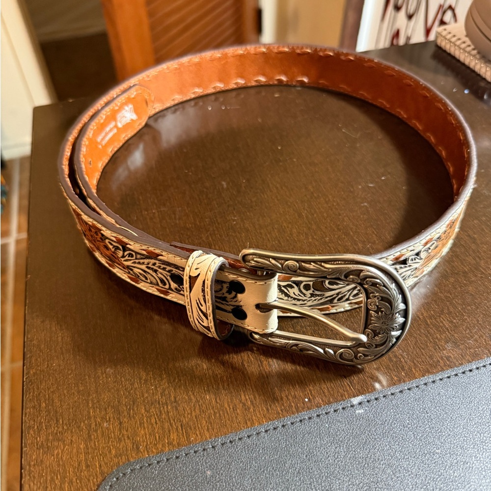 Angel Ranch Brown Leather Belt
